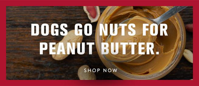 dogs go nuts for peanut butter. click to shop now.