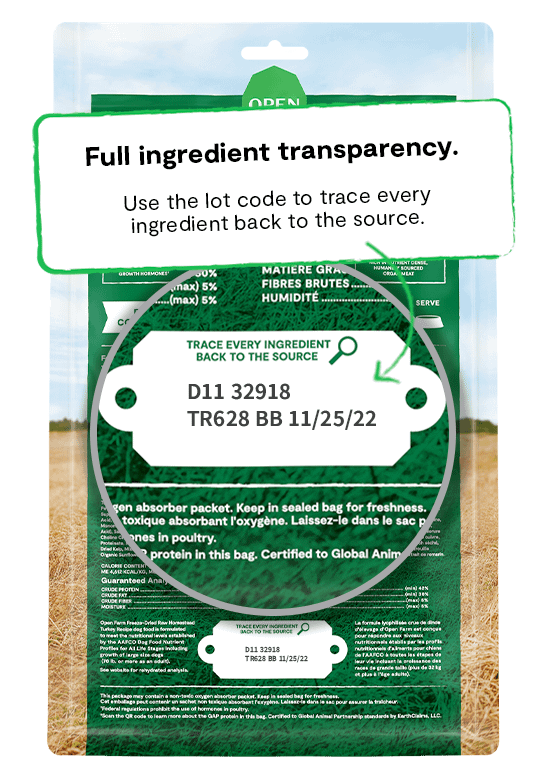 Open Farm Grain Free Homestead Turkey Recipe Freeze Dried Raw Dog Food Patties
