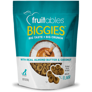 Fruitables Baked Biggies Almond Butter & Coconut Flavor Dog Treats