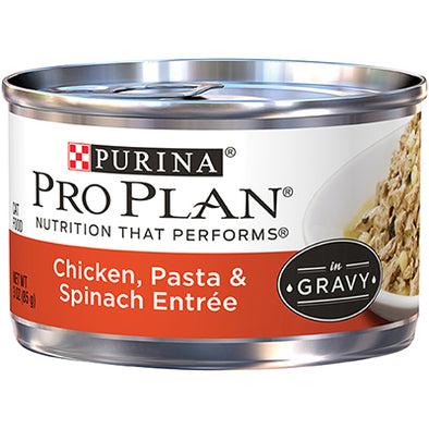 Purina Pro Plan Chicken, Pasta & Spinach Entree in Gravy Canned Cat Food