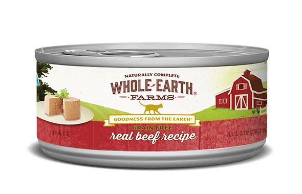 Whole Earth Farms Grain Free Real Beef Pate Canned Cat Food