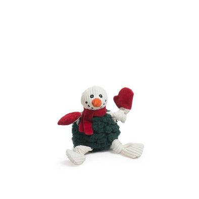 HuggleHounds Holiday Hugglefleece Flutterknottie Snowman Dog Toy