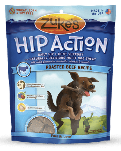 Zuke's Hip Action Beef Dog Treats with Glucosamine and Chondroitin