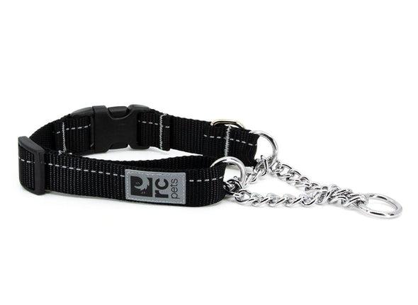 RC Pets Primary Training Clip Martingale Collar-Black  for Dogs