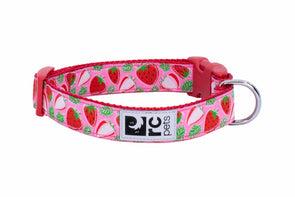 RC Pet Clip Collar for Dogs in Strawberries Pattern