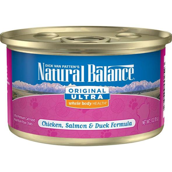 Natural Balance Original Ultra Premium Whole Body Health Chicken, Salmon and Duck Formula Canned Cat Food