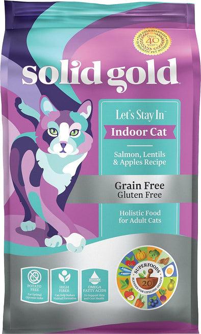 Solid Gold Lets Stay In Indoor Cat Salmon Lentils & Apples Recipe Dry Cat Food