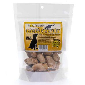 Many Pastures All Natural Chicken Heart Freeze-Dried Raw Pet Treats