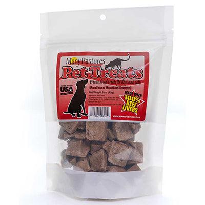 Many Pastures All Natural Beef Liver Freeze-Dried Raw Pet Treats
