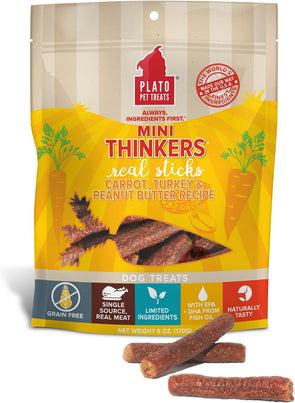 Plato Mini Thinkers Carrot,Turkey & Peanut Butter Recipe Dog Treats