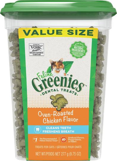 Feline Greenies Adult Dental Oven Roasted Chicken Flavor Cat Treats