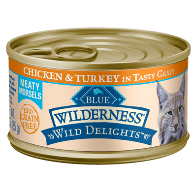 Blue Buffalo Wilderness Wild Delights Chicken and Turkey Canned Cat Food