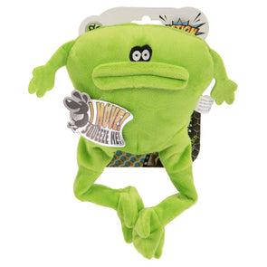 GoDog Action Animated Squeaker Plush Frog Toy for Dogs