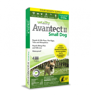 Vetality Avantect II Monthly Topical Flea and Tick Treatment for Small Dogs