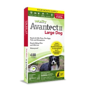 Vetality Avantect II Monthly Topical Flea and Tick Treatment for Large Dogs