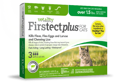 Vetality Firstect Plus Monthly Topical Flea and Tick Treatment for Cats