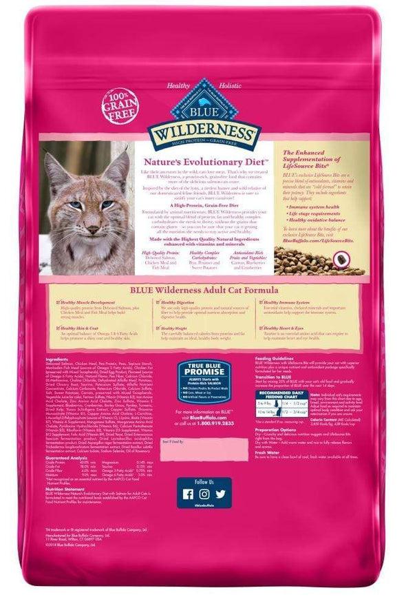 Blue Buffalo Wilderness Grain Free Salmon High Protein Recipe Dry Cat Food