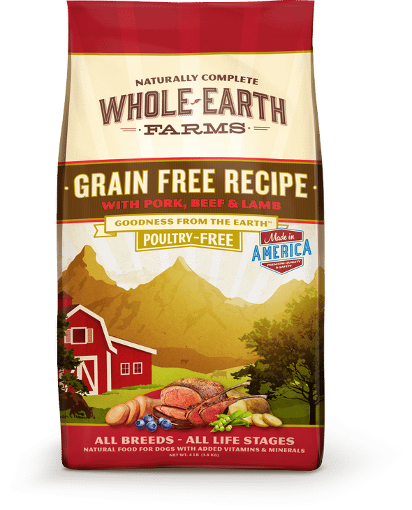 Whole Earth Farms Grain Free Pork Beef & Lamb Recipe Dry Dog Food