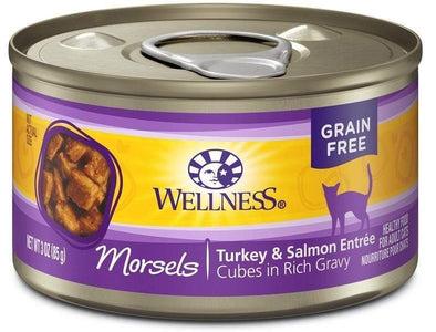 Wellness Grain Free Natural Turkey and Salmon Morsels Entree Canned Cat Food