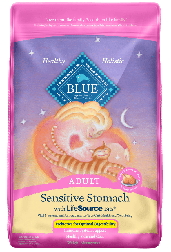 Blue Buffalo Sensitive Stomach Natural Chicken & Brown Rice Dry Cat Food