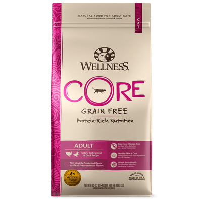 Wellness CORE Grain Free Natural Turkey, Turkey Meal, and Duck Dry Cat Food