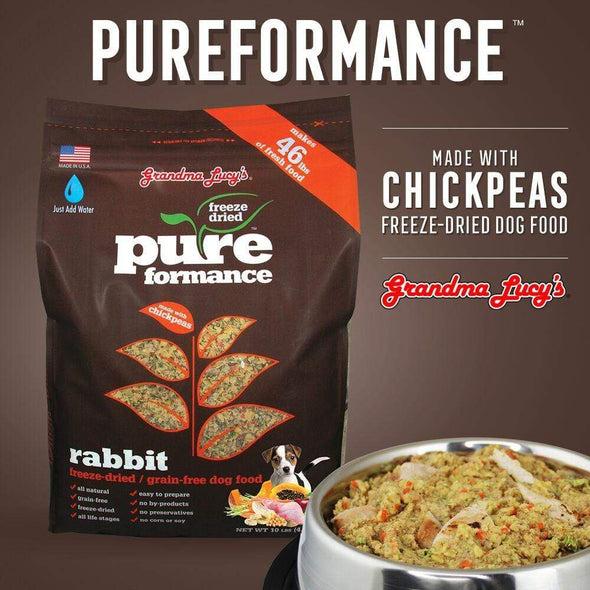 Grandma Lucy's Pureformance Rabbit and Chickpea Freeze Dried Grain Free Dog Food