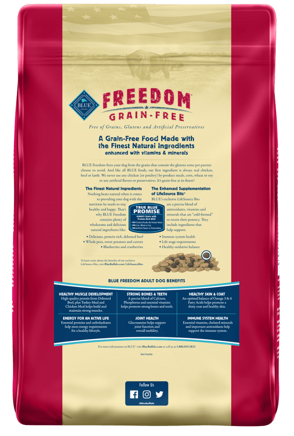 Blue Buffalo Freedom Grain-Free Adult Beef Recipe Dry Dog Food