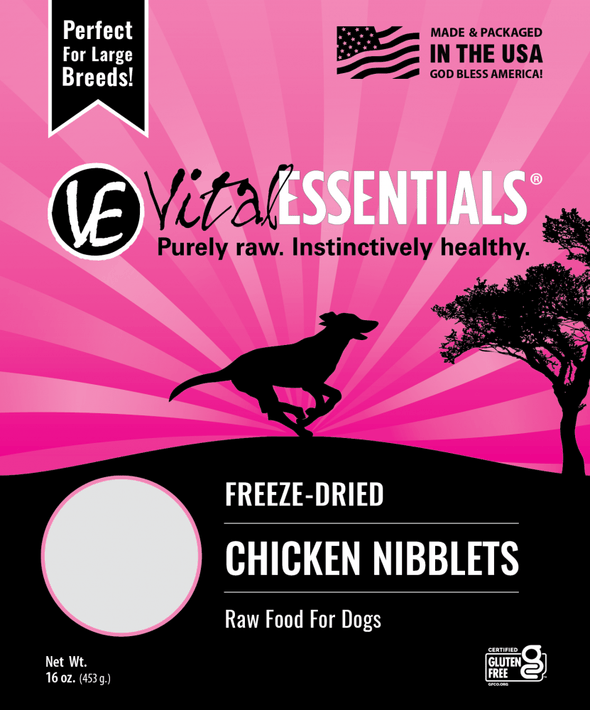 Vital Essentials Chicken Nibblets Freeze-Dried Raw Dog Food