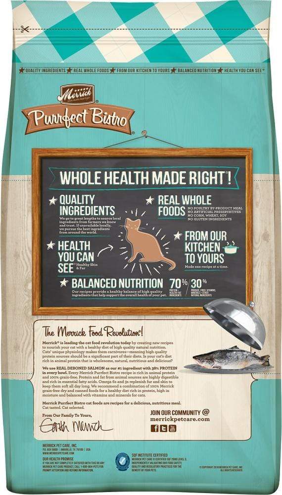 Merrick Purrfect Bistro Grain Free Real Salmon & Sweet Potato Recipe Dry Cat Food