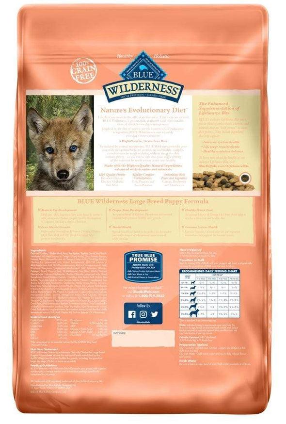 Blue Buffalo Wilderness Grain Free Chicken High Protein Recipe Large Breed Puppy Dry Dog Food