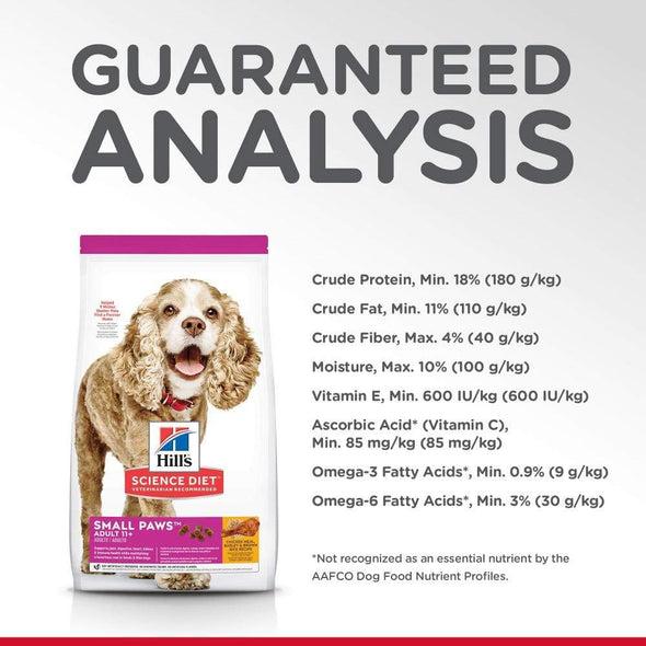 Hill's Science Diet Adult 11+ Small Paws Chicken Meal, Barley & Brown Rice Recipe Dry Dog Food