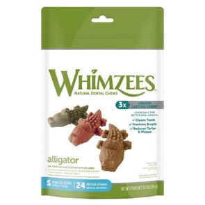 Whimzees Alligator Dental Dog Treats - Small for Dogs 15-25 lbs