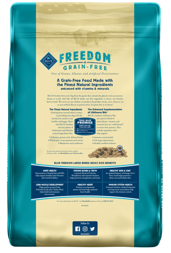 Blue Buffalo Freedom Large Breed Adult Lamb Recipe Dry Dog Food