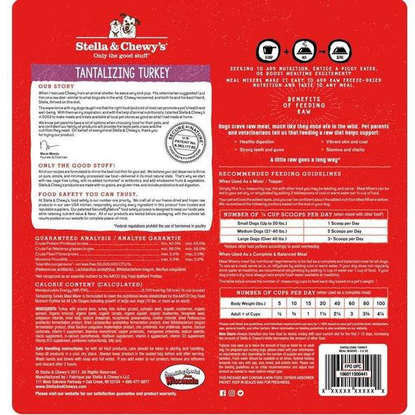 Stella & Chewy's Freeze Dried Raw Tantalizing Turkey Meal Mixers Grain Free Dog Food Topper