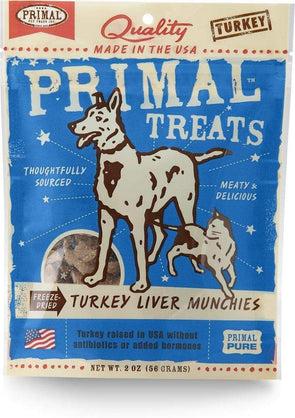 Primal Freeze-Dried Grain Free Turkey Liver Munchies Dog and Cat Treats