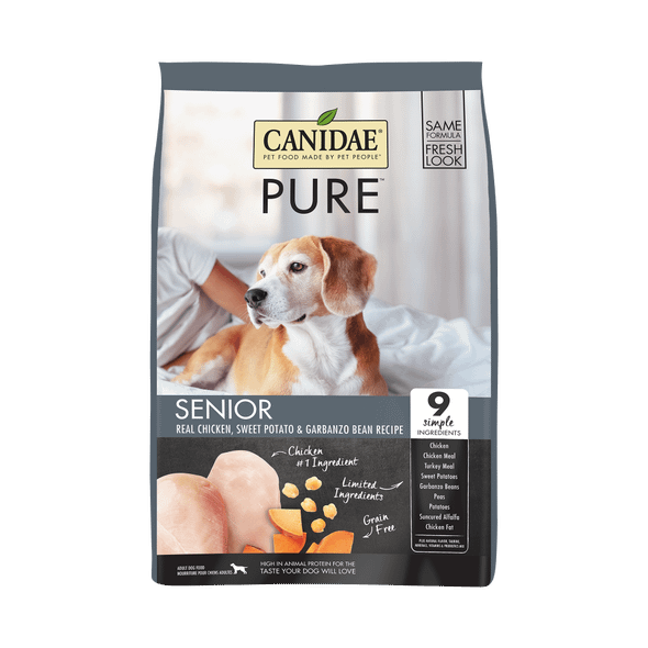 Canidae Grain Free PURE Senior Formula Chicken, Sweet Potato & Garbanzo Bean Recipe Dry Dog Food