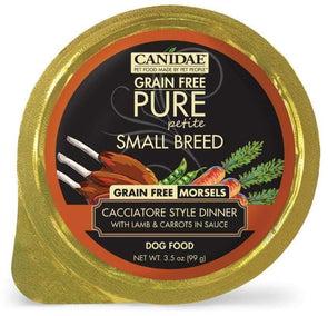 Canidae Grain Free PURE Petite Small Breed Cacciatore Style Dinner Morsels with Lamb and Carrots in Sauce Wet Dog Food