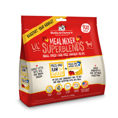 Stella & Chewy's Meal Mixer Lil' SuperBlends Small Breed Grain Free Chicken Recipe Freeze Dried Raw Dog Food Topper