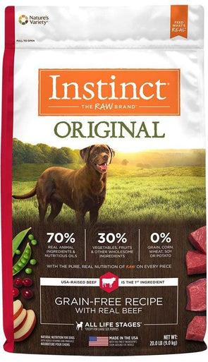 Instinct Original Grain Free Recipe with Real Beef Natural Kibble Coated with Freeze-Dried Raw Dry Dog Food