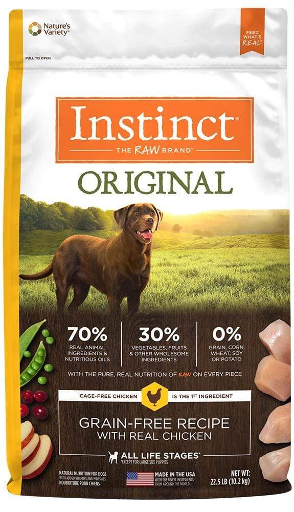 Instinct Original Grain Free Recipe with Real Chicken Natural  Kibble Coated with Freeze-Dried Raw Dry Dog Food