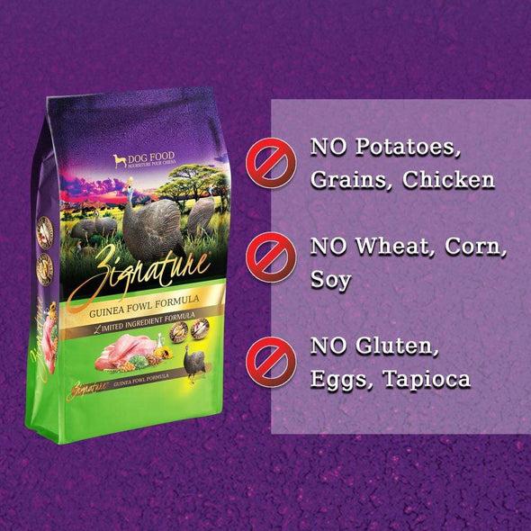 Zignature Limited Ingredient Diet Grain Free Guinea Fowl Recipe Dry Dog Food