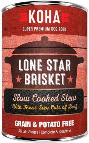 KOHA Grain & Potato Free Lone Star Brisket Slow Cooked Stew with Beef Single Canned Dog Food