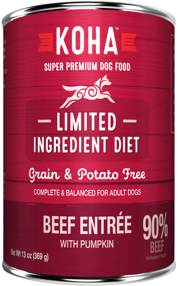 KOHA Grain & Potato Free Limited Ingredient Diet Beef Entree with Pumpkin Canned Dog Food