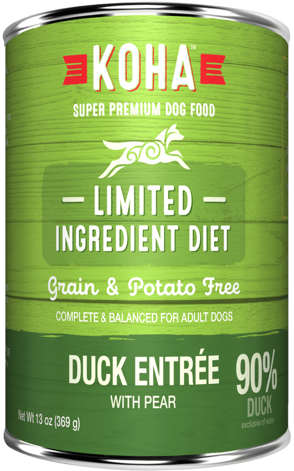 KOHA Grain & Potato Free Limited Ingredient Diet Duck Entree with Pear Canned Dog Food