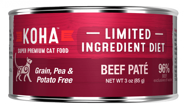 KOHA Grain & Potato Free Limited Ingredient Diet Beef Pate Canned Cat Food