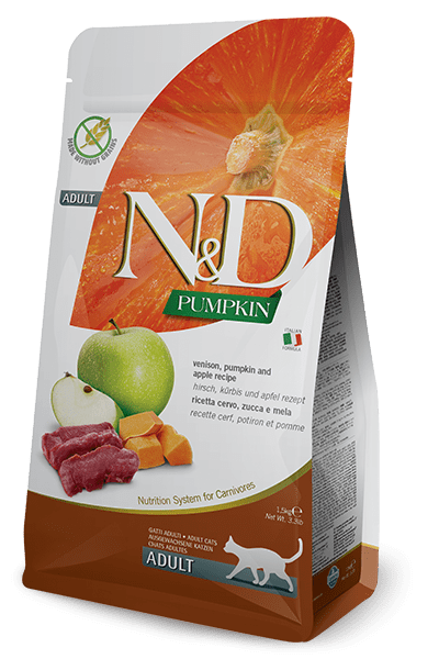 Farmina N&D Pumpkin Grain Free Venison & Apple Adult Dry Cat Food