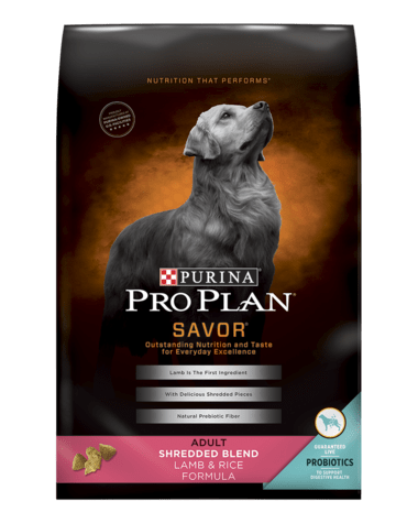 Purina Pro Plan Savor Shredded Blend Lamb & Rice With Probiotics Formula Adult Dry Dog Food