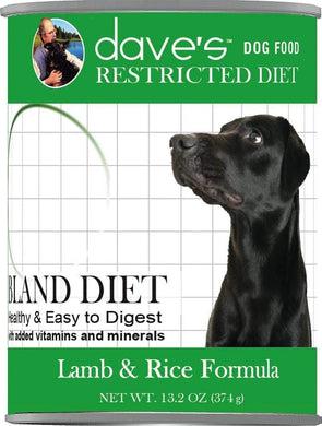 Daves Restricted Diet Bland Lamb & Rice Canned Dog Food