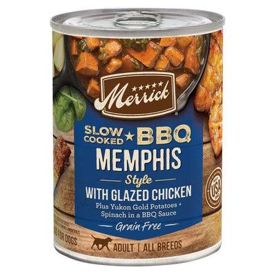 Merrick Grain Free Slow Cooked BBQ Memphis Style Chicken Recipe Single Canned Dog Food