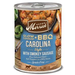 Merrick Grain Free Slow Cooked BBQ Carolina Style Sausage Recipe Single Canned Dog Food